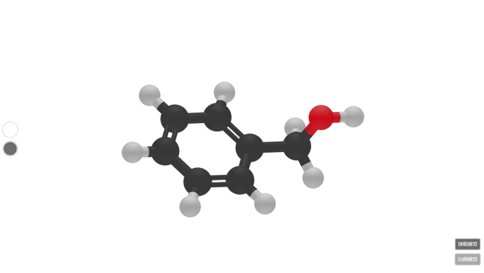 浏览量423 3d 分享 0 苯甲醇分子的3d模型,将抽象的分子结构立体化