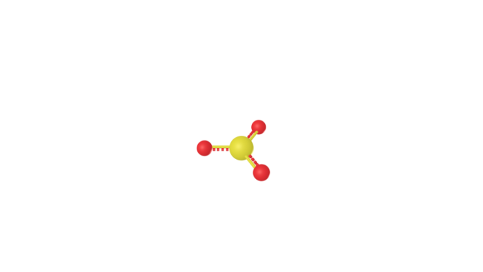 高中#化学#三氧化硫#化学键#3d模型 三氧化硫分子大π键的3d模型,将