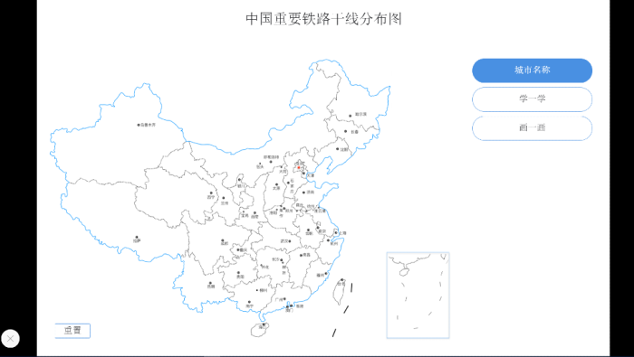 中国重要铁路干线分布图