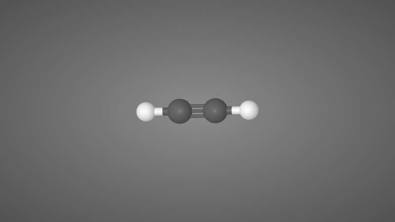 乙炔分子结构模型