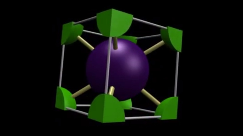 购买vip去水印>> 分享 收藏 点赞 三维动画展示氯化铯晶胞结构,便于