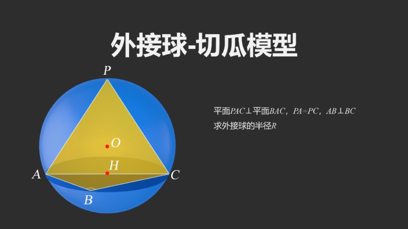 外接球-切瓜模型