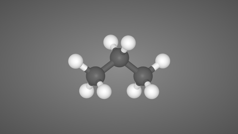 丙烷分子结构模型