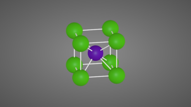 氯化铯属于离子晶体,通过ar(增强现实)技术展示了氯化铯型晶胞