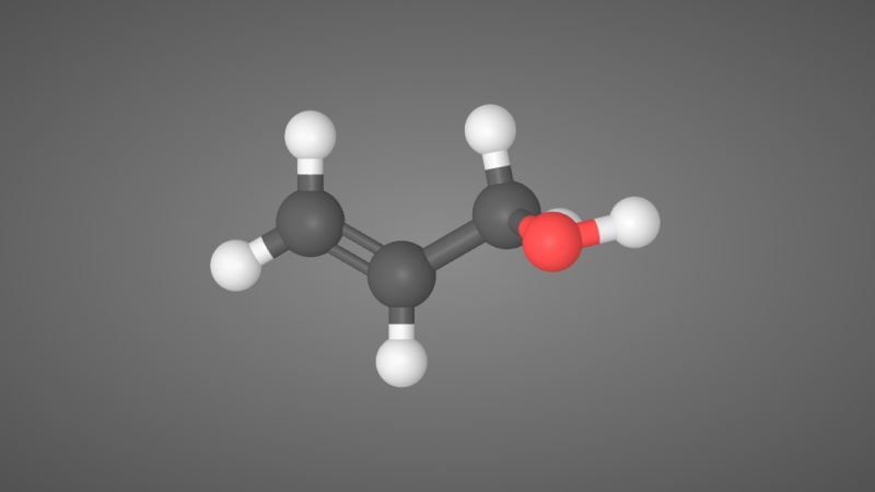 丙烯醇分子结构模型