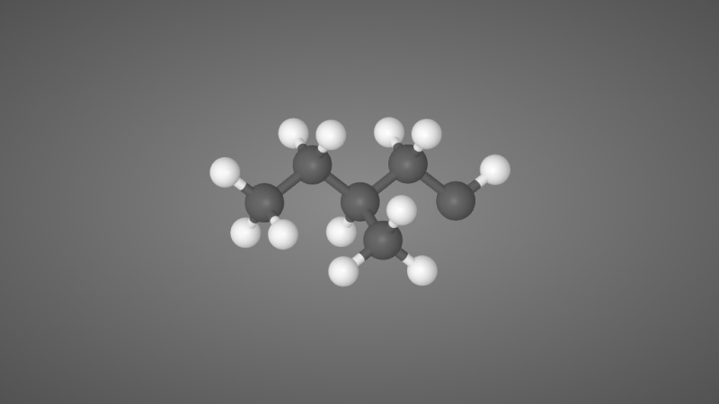 点赞               3-甲基戊烷分子的3d模型,将抽象的分子结构立体化