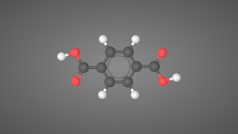 对苯二甲酸分子结构模型