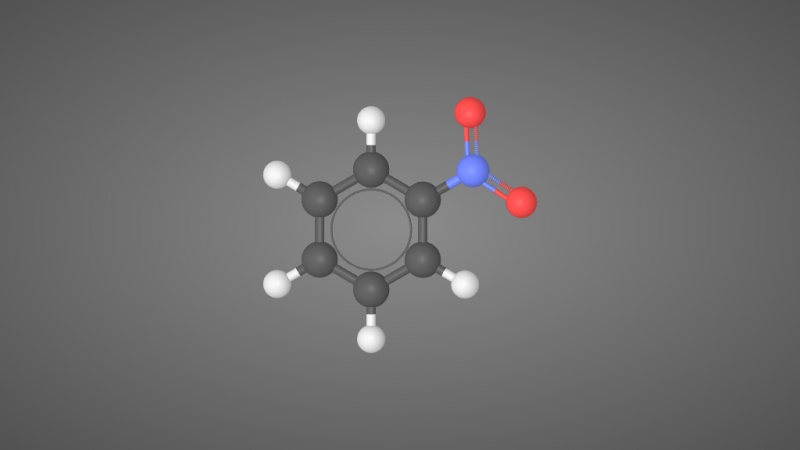 硝基苯分子结构模型