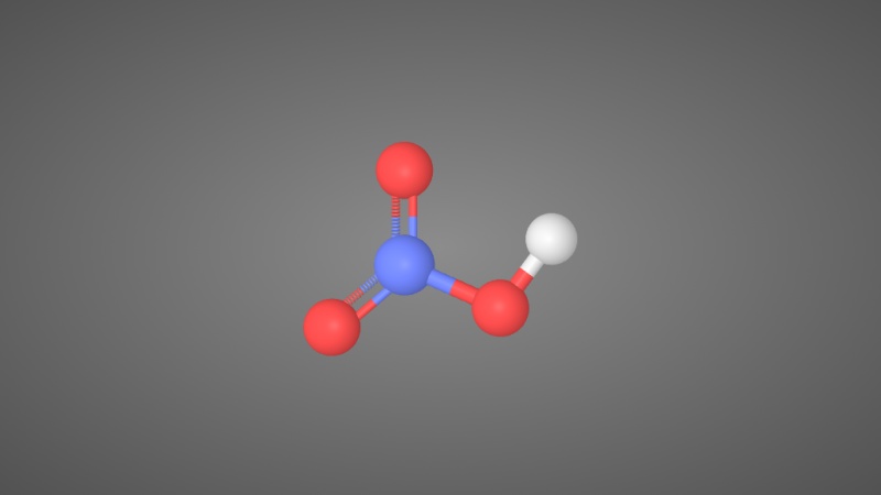 硝酸分子结构模型