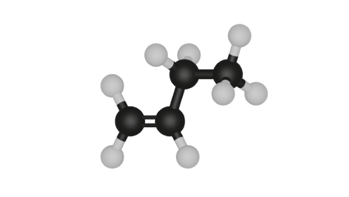 1-丁烯分子結構模型