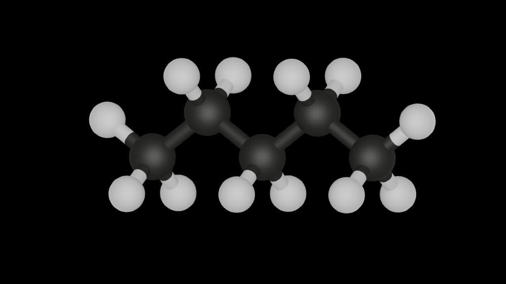 正戊烷分子结构模型