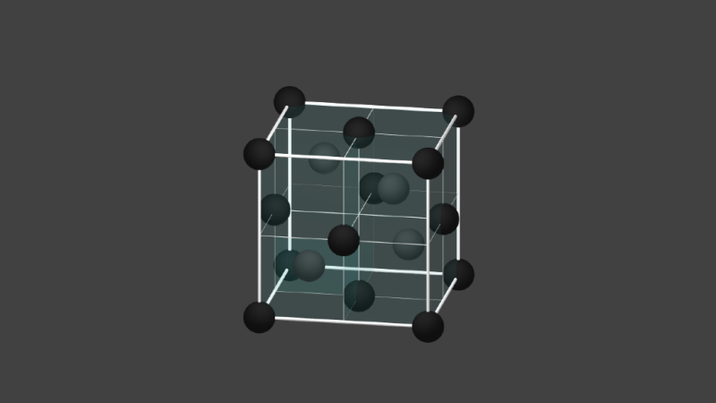 金刚石晶胞切八块填体心